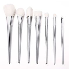 Rose Gold Makeup Brushes, Statement Makeup, Silver Makeup, It Cosmetics Foundation, Rose Gold Makeup, Classic Makeup, Makeup Brushes Set, Eye Makeup Brushes, Make Makeup