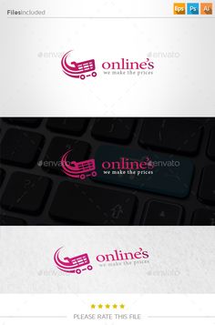 the online store logo is shown on top of a computer keyboard, and it's pink