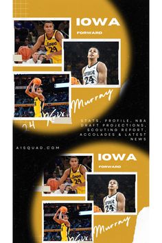 Iowa’s Kris Murray driving the basketball and shooting. Iowa Basketball, Sacramento Kings, Iowa Hawkeyes