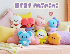 BTS x BT21 minini Flat Cushion - Kpop Omo Bt21 Plush, Kawaii Keychain, Anime Bag, Animals Toys, Comfy Flats, Soft Stuffed Animals, Keychain Bag, Line Friends, Anime Cartoon