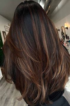 Hairstyle Butterfly, Tiktok Hairstyle, Color Castaño, Butterfly Haircut, Hairstyles For Layered Hair, Haircuts Straight Hair, Balayage Brunette