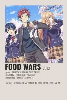 food wars 2013 poster with anime characters