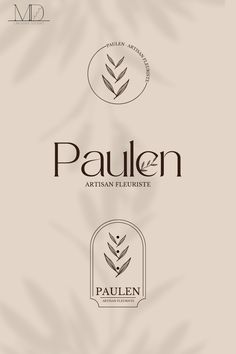 the logo for pauln artisan florist is shown in black and white