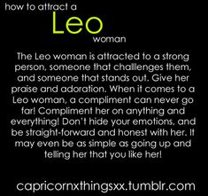 the leo woman quote on black background