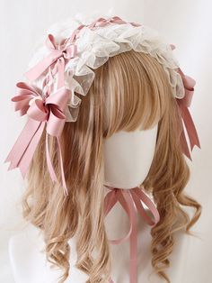 ❤Lolita Lace Flower Wedding Accessories❤︎ Flowers Headband, Frilly Headband, Kawaii Hair Accessories, Cupcake Accessories, Lace Accessories, Clothing Sketches, Kawaii Hairstyles, Diy Clothes Design, Lace Headbands