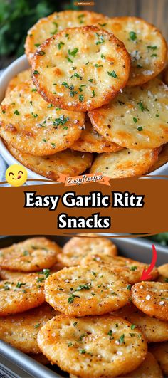 garlic ritz crackers are the perfect appetizer for any party