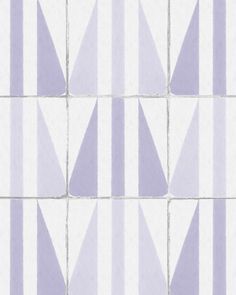 an abstract tile design in shades of lilac and white with diagonals on the tiles