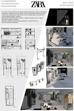 an architectural drawing shows the interior and exterior of a building, with different sections to each side