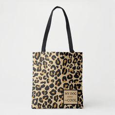 Leopard Classic Modern Cheetah Trendy Dog Custom Dog Bags, Leopard Bag, Dog Custom, Dog Bag, Modern Dog, Custom Bags, Personalized Pet, Modern Prints