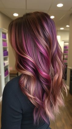 Pink Hair Color Ideas for Tan SkiN Highlights Pink Hair, Orchid Hair Color, Highlights Pink, Pink Hair Highlights, Pink Hair Color Ideas, Rose Gold Highlights, Pink Hair Color, Color Highlights, Pink Highlights