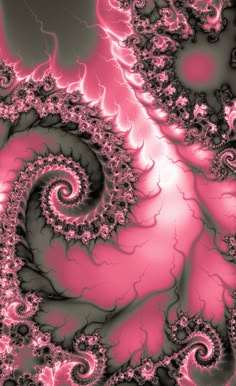 an abstract pink and black background with spirals