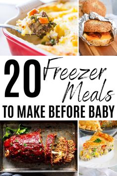 20 freeze meals to make before baby