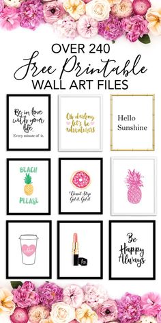 the free printable wall art files