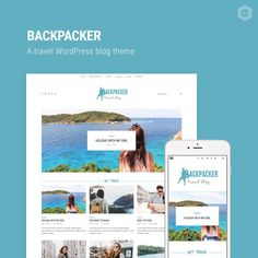 the backpager wordpress theme is displayed next to an iphone and tablet device