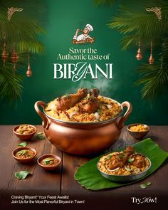 the advertisement for savor the authentic taste of bikani