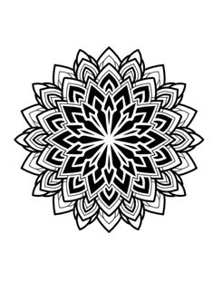 a black and white drawing of a flower