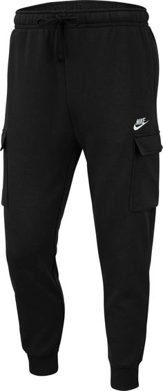 From the gym to the street, the Nike Men’s Sportswear Club Fleece Cargo Pants are the ultimate addition to your athletic wardrobe. Soft, brushed fleece fabric delivers incredible, all-day comfort, while multiple cargo pant inspired pockets offer plenty of storage space for your stuff. Fit & Design: Loose fit cargo pants Soft, brushed fleece fabric offers a warm, comfortable feel Multiple side cargo pockets provide plenty of secure storage Cuffed ankle hem delivers a jogger inspired look Elastic Nike Men Outfit, Mens Joggers Outfit, Nike Street Style, Nike Sweatpants Mens, Nike Clothes Mens, Champion Clothing, Fit Cargo Pants, Pants Outfit Men, Hype Clothing