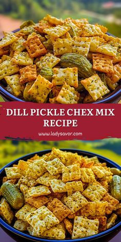 two bowls filled with different types of crackers