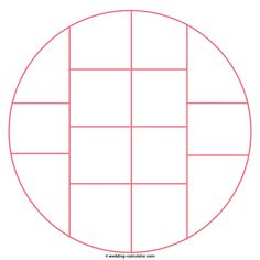 a circle with four squares in the middle and one square at the bottom, on top of