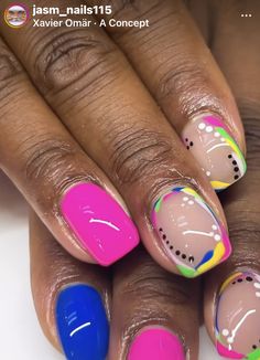 Short Vacation Nails, Nail Art Business, Summer Gel Nails, Diva Nails, Ombre Acrylic Nails