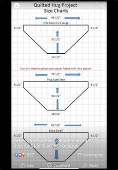 an iphone screen showing how to use the quilting chart for sewing and other projects