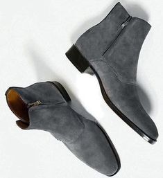 Grey Boots For Men, Suede Boots Men, Brown Chukka Boots, Leather Boots For Men, Mens Suede Boots, Spectator Shoes, Color Boots, Toxic Vision, Black Leather Chelsea Boots