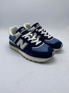 Blue New Balance Shoes, Navy Blue New Balance, New Balance Mens, Sneaker Style, New Balance 574, Sneaker Games, Balance Shoes, New Balance Shoes, Modern Man