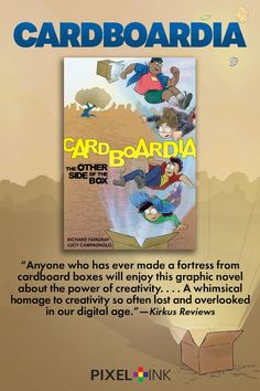 an advertisement for the card board game cardboardia