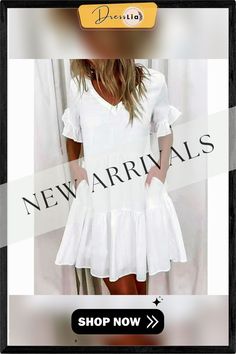 Fashion Short Printed Ruffle Pocket Dress Women Casual Loose Shoprt Sleeve Boho Dress Vestidos De Mujer Summer V-neck Dress With Pockets, V-neck Shift Dress With Pockets, Summer Shift Dresses With Pockets, White V-neck Dress With Pockets, Elegant Beach Dresses With Pockets, Casual Shift Mini Dress With Ruffles, V-neck Mini Dress With Pockets For Vacation, Summer Dresses With Pockets Mini Length, Mini Dress With Pockets For Vacation