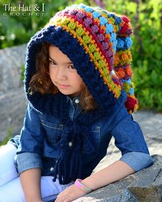 Ravelry: Bohemian Nights Hoodie pattern by Marken of The Hat & I Crochet Hood Pattern, Hoodie Crochet, Crochet Hooded Scarf, Crochet Hood, Hood Pattern, Crochet Tutorial Pattern, Crochet Knit Hat, Pixie Hat, Boho Fairy