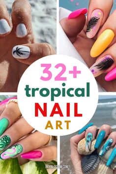 Nails 2023 Trends Beach, Nail Design For Vacation, Nails Hawaii Vacation, Nail Ideas For Cruise Vacation, Bahamas Nails Ideas, Cruise Nails Mexico, Nails For Jamaica, Pineapple Nails Design, Caribbean Cruise Nail Ideas