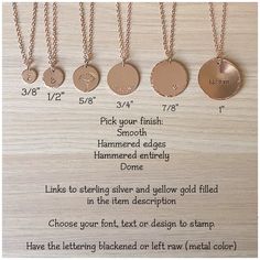 "★ ITEM DESCRIPTION: * Rose gold filled disc 3/8\" (10mm), 1/2\" (13mm), 5/8\" (16mm), 3/4\" (19mm), 7/8\" (22mm) or 1\" (25mm). * Rose gold filled chain * Rose gold filled clasp * Rose gold filled elements and components * Gift box THIS LISTING IS FOR 1 NECKLACE ✤ Sterling silver: https://www.etsy.com/listing/235653932 ✤ Yellow gold filled: https://www.etsy.com/listing/1532008192 ✤ Rose gold filled: https://www.etsy.com/listing/1532011178 Discs only (no chain) available here: ✤ 3/8\" disc: http Customizable Minimalist Rose Gold Necklace, Minimalist Customizable Rose Gold Necklace, Adjustable Rose Gold Charm Necklace, Adjustable Rose Gold Charm Necklaces, Personalized Gold Copper Necklace, Customizable Rose Gold Charm Necklace For Anniversary, Adjustable Personalized Rose Gold Necklace, Personalized Adjustable Rose Gold Necklace, Adjustable Rose Gold Necklaces For Personalized Gifts