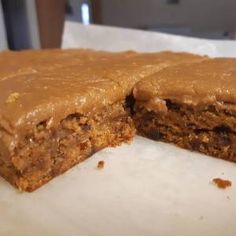 a close up of a piece of food on a table