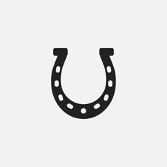 a black and white image of a horseshoe