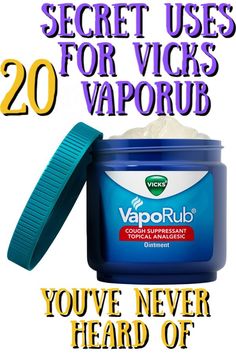 Vic Vaporub, Vapo Rub Uses, Vapo Rub, Vicks Vapor Rub, Vicks Vapor, Chesty Cough, Vicks Vaporub Uses, Chest Rub, Uses For Vicks