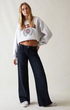 PacSun Eco Black Low Rise Baggy Jeans | PacSun Rock And Roll Style, Black Baggy Jeans, Low Rise Baggy Jeans, Jeans Pacsun, Rock N Roll Style, Pacsun Jeans, Baggy Pant, Low Rise Jeans, Baggy Jeans