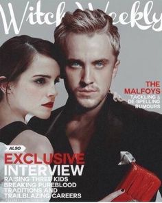 a magazine cover with a man and woman on it's front page, which reads witch weekly