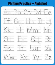 the writing practice worksheet for children to learn how to write letters and numbers