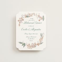 Forget Me Nots Rehearsal Dinner Cards by Jenna Holcomb | Minted