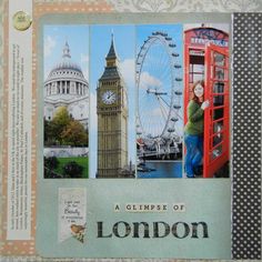 a collage of london with the big ben clock tower and ferris wheel in the background