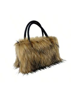 Europe and the United States 2024 autumn and winter new handbags bag luxury faux fur handbags diagonal bag ladies plush small handbags soft faux fur leather bag lightweight travel bag fashionable cute fluffy wallet with top carry handle with diagonal shoulder strap vintage shoulder bag Holiday Gift Essentials Christmas Halloween Gift This is a luxury shaggy handbagCombination of leather materials Lightweight and elegantFashionable, retro, cute, fluffy and warm in autumn and winter. Pu top handle Faux Fur Handbag, Plush Bags, Vintage Shoulder Bag, Grass Green, Automotive Accessories, Gray Yellow, Small Handbags, Retro Stil, Square Bag