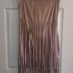 Chico Size 1 Tan/Brown Chic Brown Fringe Skirt, Suede Fringe Skirt, Fringe Skirt, Suede Fringe, Tan Brown, Faux Suede, Womens Skirt, Skirt, Customer Support