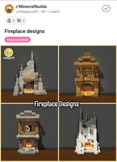 the instructions to build a fire place in minecraft