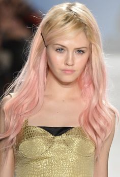 https://fashionmagazine.com/beauty/backstage-beauty/toronto-fashion-week-spring-2013-super-fresh-skin-and-60s-hair-at-pink-tartan-plus-some-pink-hair-too/ Pale Pink Hair, Charlotte Free, Claire Forlani, 60s Hair, Pink Blonde Hair, Dip Dye Hair, Pastel Pink Hair, Spring Hair Color, Toronto Fashion