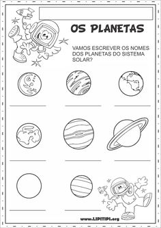 the planets worksheet for kids