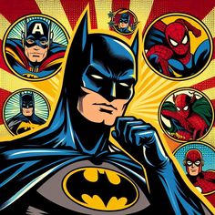 an image of batman and other superhero characters