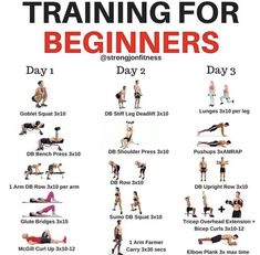 a poster showing the different exercises for beginners