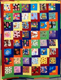 Manon's quilt Modern Quilting Designs, Rainbow Blocks, Big Block Quilts, Charm Squares