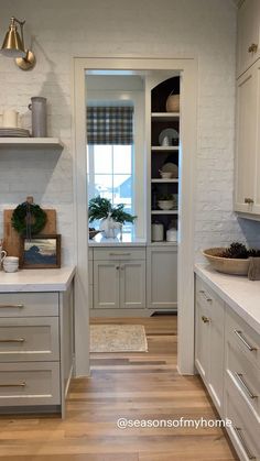 the kitchen is clean and ready for us to use in its new owner's home