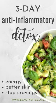 3-day vegan anti-inflammatory detox plan to help you get back on track! Nourish your body with the right foods and feel amazing! This 3-day detox can help you lose some weight, but more importantly get you on the right track! Best Diet Foods, Get Back On Track, Nourish Your Body, Detox Your Body, Diet Help